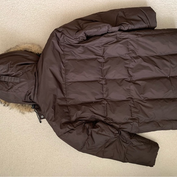 Marc New York Brown Down Filled Jacket with Hood and Fur Trim - Picture 2 of 6